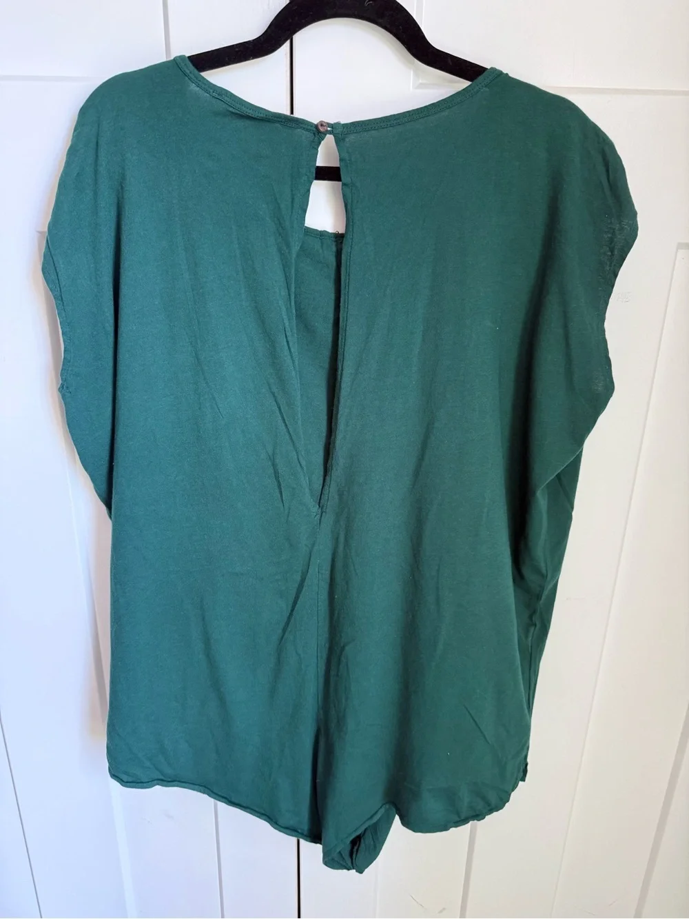 Free People Ice Cream Romper in a dark teal shade, XS fits oversized. EUC.